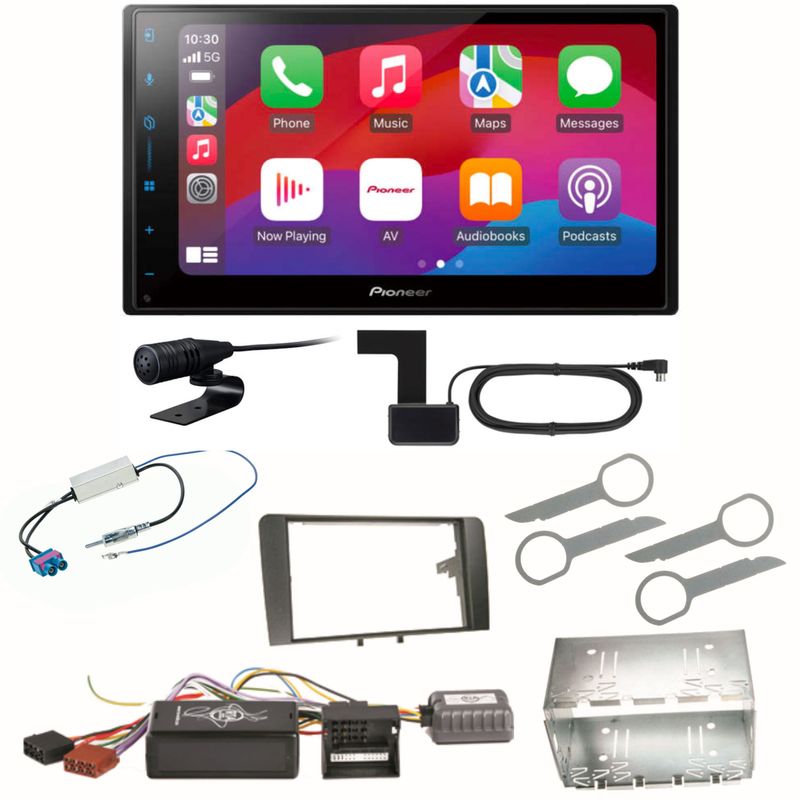 Pioneer SPH-DA77DAB CarPlay Android Auto DAB+ Einbauset für Audi A3 8P 8PA