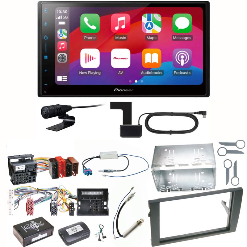 Pioneer SPH-DA77DAB CarPlay Android Auto Einbauset für Audi A4 B6 B7 Seat Exeo Pioneer SPH-DA77DAB CarPlay Android Auto Einbauset für Audi A4 B6 B7 Seat Exeo
