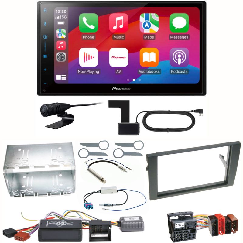 Pioneer SPH-DA77DAB CarPlay Android Auto Einbauset für Seat Exeo Audi A4 B6 B7 Pioneer SPH-DA77DAB CarPlay Android Auto Einbauset für Seat Exeo Audi A4 B6 B7