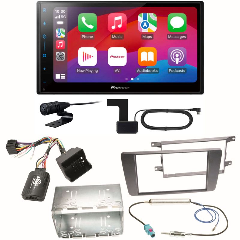 Pioneer SPH-DA77DAB CarPlay Android Auto Einbauset für Skoda Octavia 2 Yeti 5L