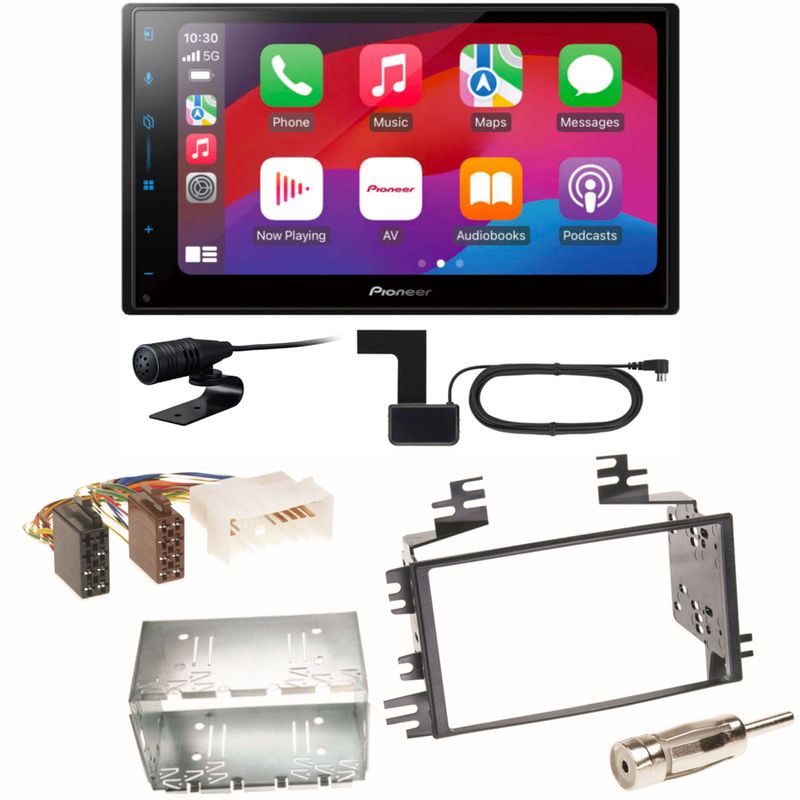 Pioneer SPH-DA77DAB CarPlay Android Auto Einbauset für Kia Sportage JE Rio JB