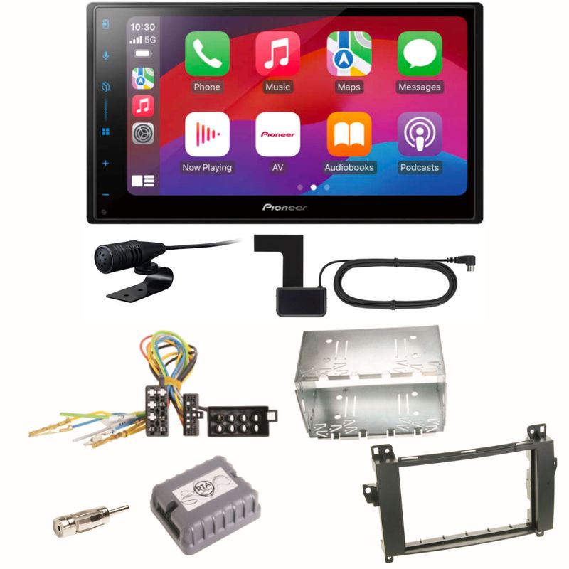 Pioneer SPH-DA77DAB CarPlay Android Auto Einbauset für Mercedes Vito Viano W639