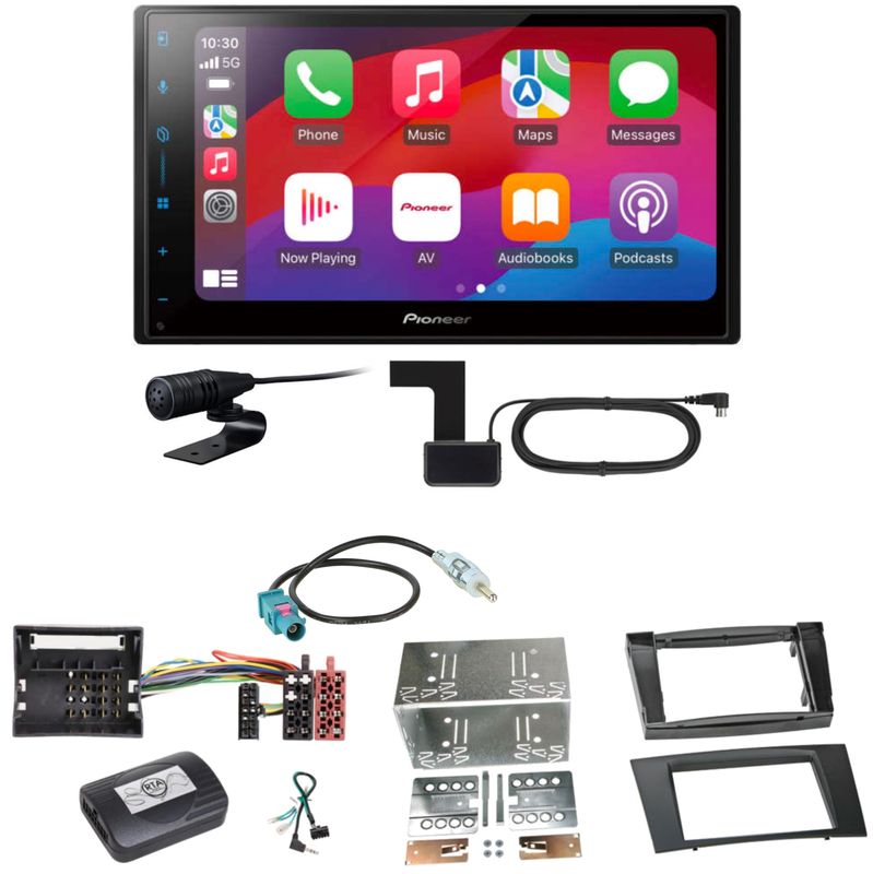 Pioneer SPH-DA77DAB CarPlay Android Auto Einbauset für Mercedes W211 CLS W219 Pioneer SPH-DA77DAB CarPlay Android Auto Einbauset für Mercedes W211 CLS W219