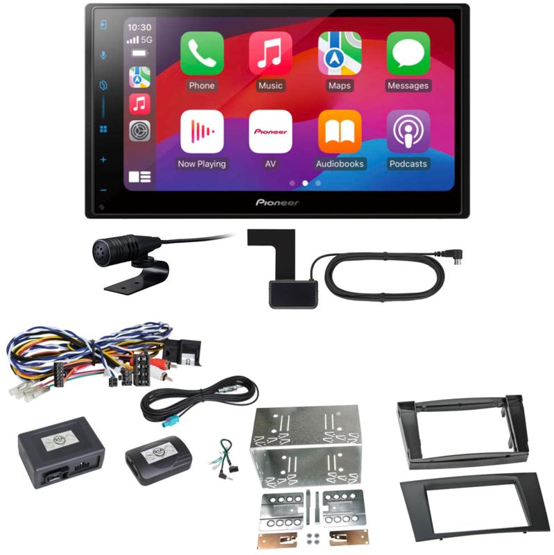 Pioneer SPH-DA77DAB CarPlay Android Auto Einbauset für Mercedes W211 CLS W219 Pioneer SPH-DA77DAB CarPlay Android Auto Einbauset für Mercedes W211 CLS W219