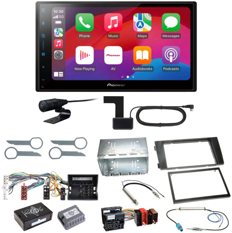 Pioneer SPH-DA77DAB CarPlay Android Auto DAB+ Einbauset für Audi A6 4B Facelift Pioneer SPH-DA77DAB CarPlay Android Auto DAB+ Einbauset für Audi A6 4B Facelift