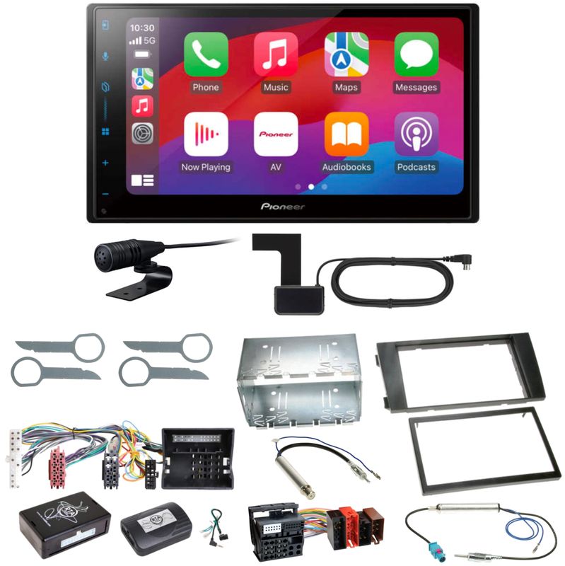 Pioneer SPH-DA77DAB CarPlay Android Auto DAB+ Einbauset für Audi A6 4B Facelift Pioneer SPH-DA77DAB CarPlay Android Auto DAB+ Einbauset für Audi A6 4B Facelift