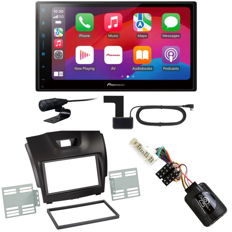 Pioneer SPH-DA77DAB CarPlay Android Auto DAB+ Einbauset für Isuzu D-Max 2
