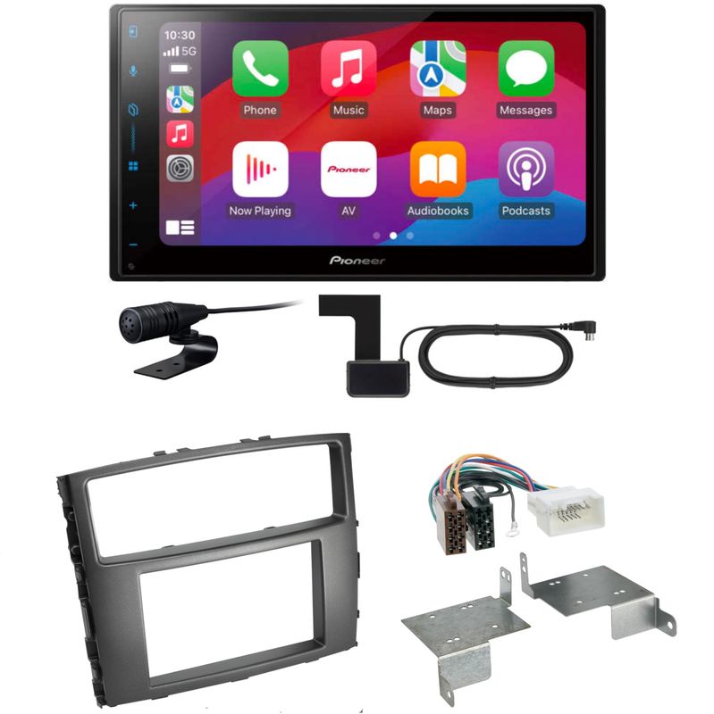 Pioneer SPH-DA77DAB Android Auto Einbauset für Mitsubishi Pajero bis 2014