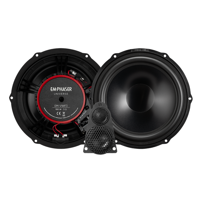 EMPHASER EM-VWF3 3-Wege Lautsprechersystem passend für VW T5 20 cm vorne EMPHASER EM-VWF3 3-Wege Lautsprechersystem passend für VW T5 20 cm vorne