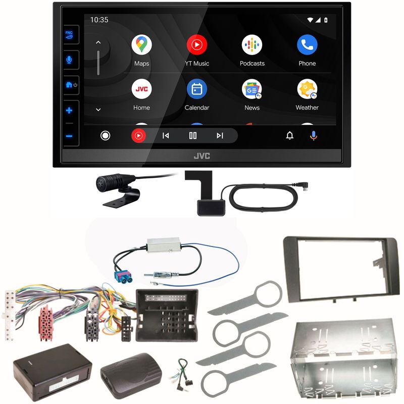 JVC KW-M785DBW Android Auto CarPlay Digitalradio Einbauset für Audi A3 8P 8PA