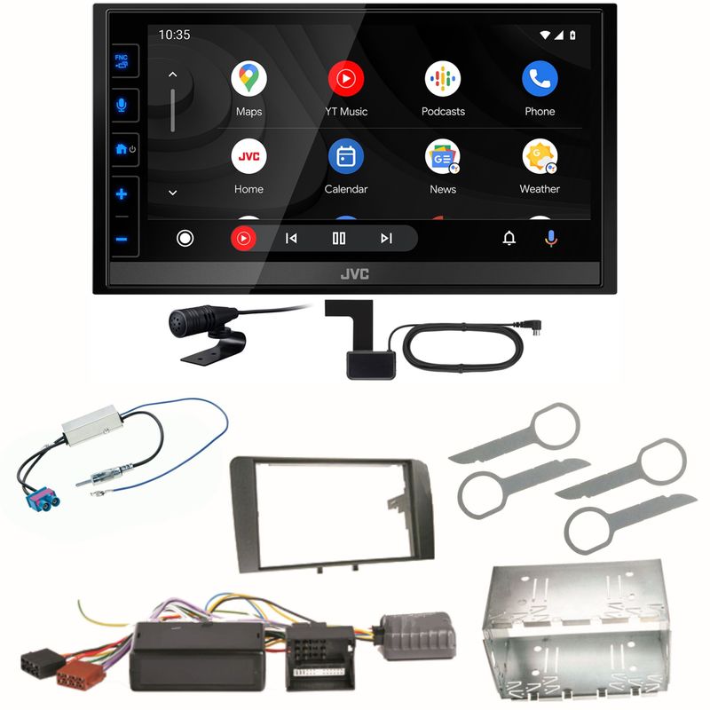 JVC KW-M785DBW Android Auto CarPlay Digitalradio Einbauset für Audi A3 8P 8PA