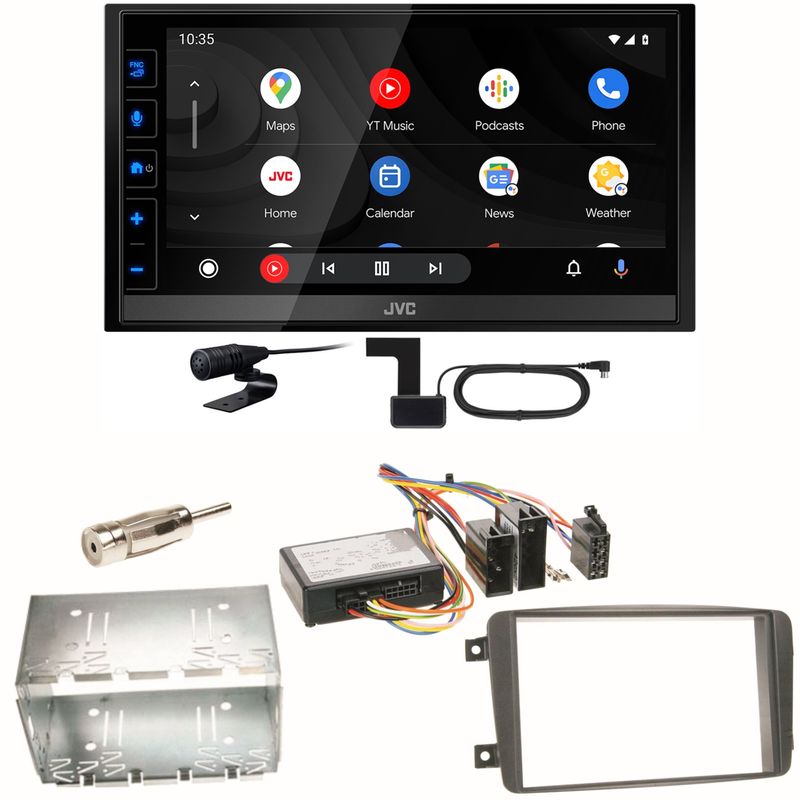 JVC KW-M785DBW Android Auto Einbauset für Mercedes C-Klasse W203 CLK W208 W209 JVC KW-M785DBW Android Auto Einbauset für Mercedes C-Klasse W203 CLK W208 W209