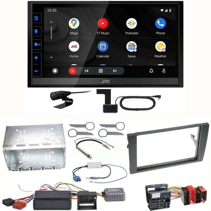 JVC KW-M785DBW Android Auto CarPlay Einbauset für Seat Exeo Audi A4 B6 B7 JVC KW-M785DBW Android Auto CarPlay Einbauset für Seat Exeo Audi A4 B6 B7