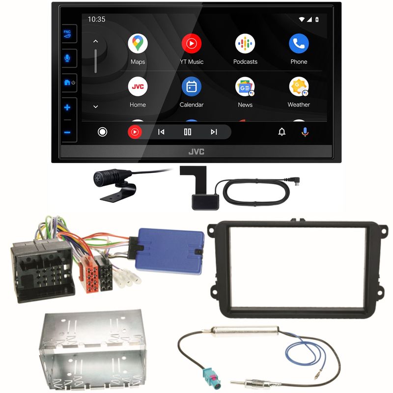 JVC KW-M785DBW Android Auto CarPlay Einbauset für Seat Alhambra Altea XL Leon