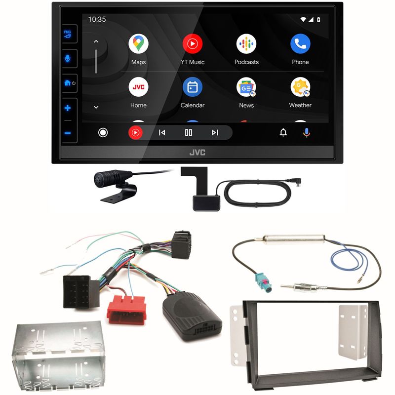 JVC KW-M785DBW Android Auto CarPlay Digitalradio DAB+ Einbauset für Kia Venga