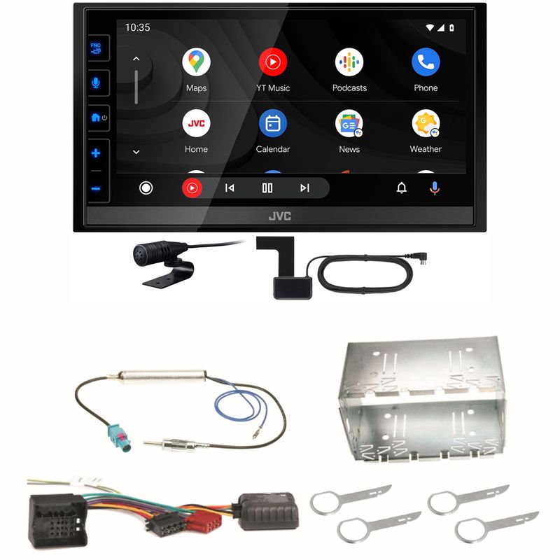 JVC KW-M785DBW Android Auto CarPlay Digitalradio Einbauset für Fox Polo 9N3 JVC KW-M785DBW Android Auto CarPlay Digitalradio Einbauset für Fox Polo 9N3