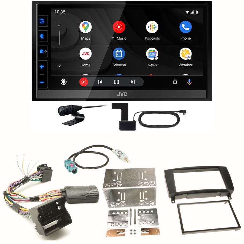 JVC KW-M785DBW Android Auto CarPlay Einbauset für Mercedes CLK W209 Facelift JVC KW-M785DBW Android Auto CarPlay Einbauset für Mercedes CLK W209 Facelift