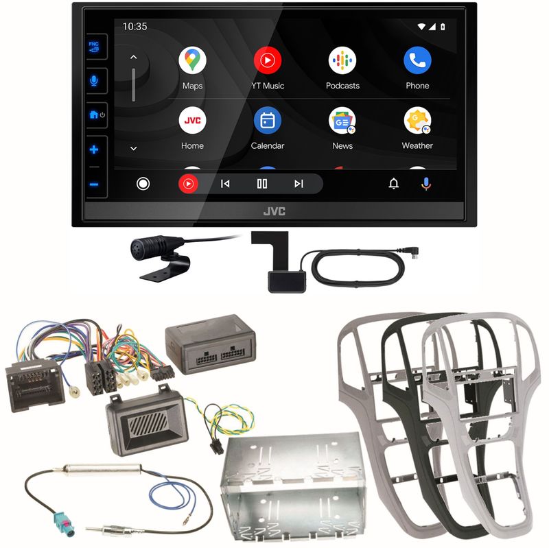 JVC KW-M785DBW Android Auto CarPlay Digitalradio Einbauset für Opel Astra J