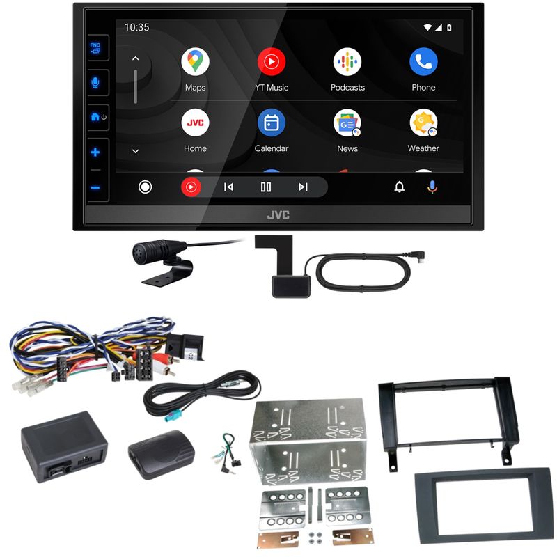 JVC KW-M785DBW Android Auto CarPlay DAB+ Einbauset für Mercedes SLK R171