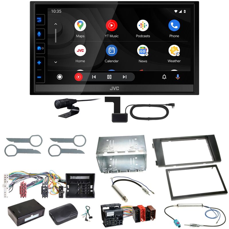 JVC KW-M785DBW Android Auto CarPlay DAB+ Einbauset für Audi A6 4B Facelift JVC KW-M785DBW Android Auto CarPlay DAB+ Einbauset für Audi A6 4B Facelift