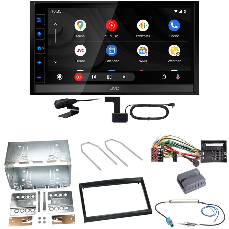 JVC KW-M785DBW Android Auto DAB+ Einbauset für Peugeot 207 307 Partner Expert JVC KW-M785DBW Android Auto DAB+ Einbauset für Peugeot 207 307 Partner Expert
