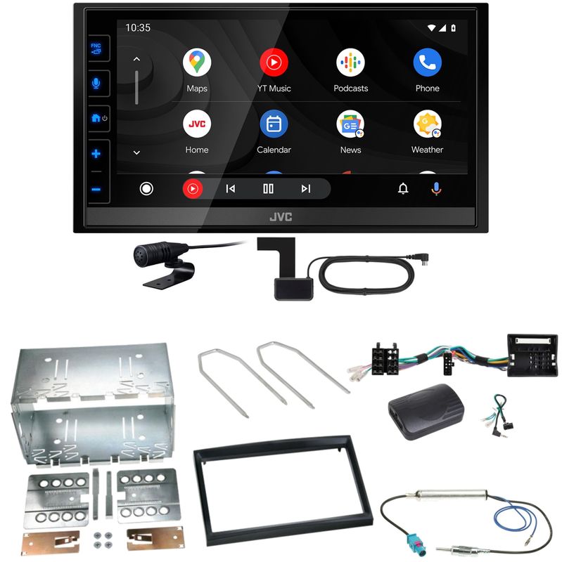 JVC KW-M785DBW Android Auto DAB+ Einbauset für Peugeot 207 307 Partner Expert