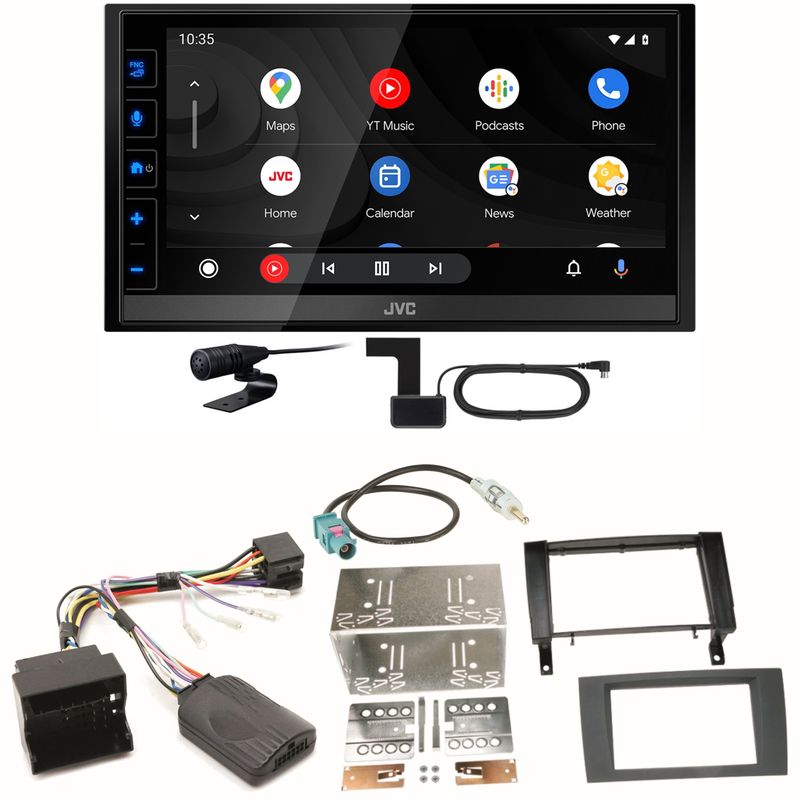 JVC KW-M785DBW Android Auto CarPlay Einbauset für Mercedes SLK R171 ab 2008
