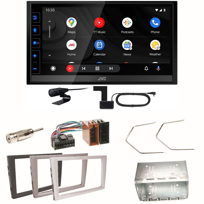 JVC KW-M785DBW Android Auto Einbauset für Opel Omega B Meriva A Agila Vivaro