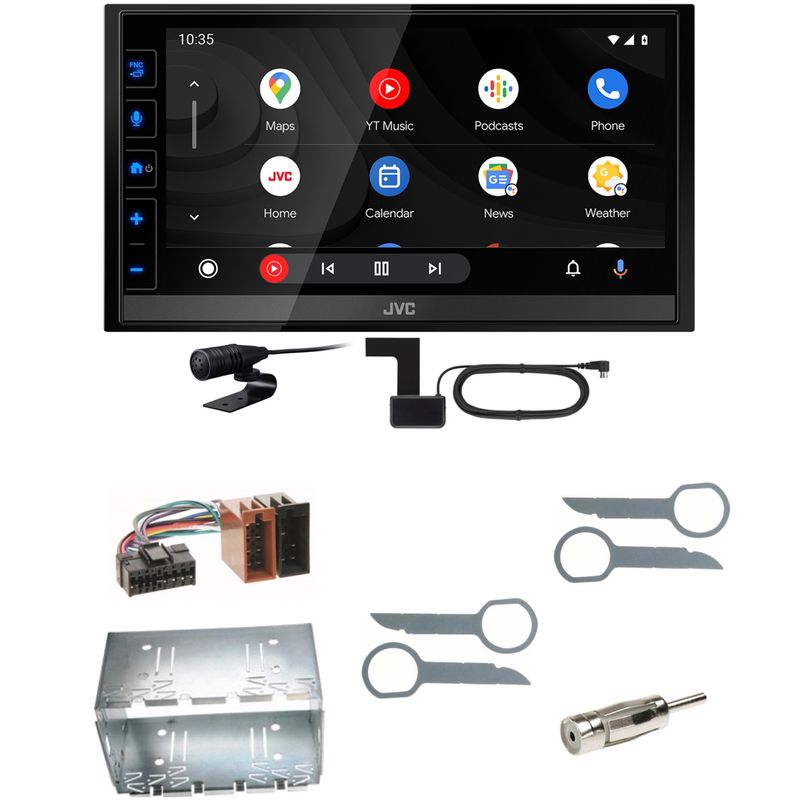 JVC KW-M785DBW Android Auto CarPlay Digitalradio Einbauset für Mercedes ML W163