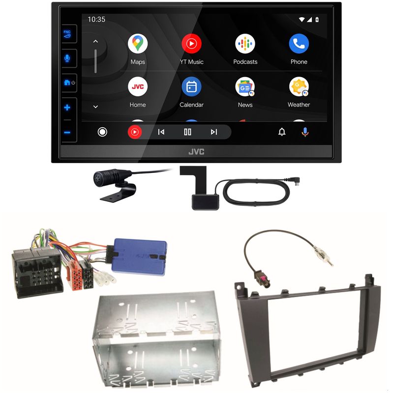 JVC KW-M785DBW Android Auto CarPlay DAB+ Einbauset für Mercedes G Klasse W463