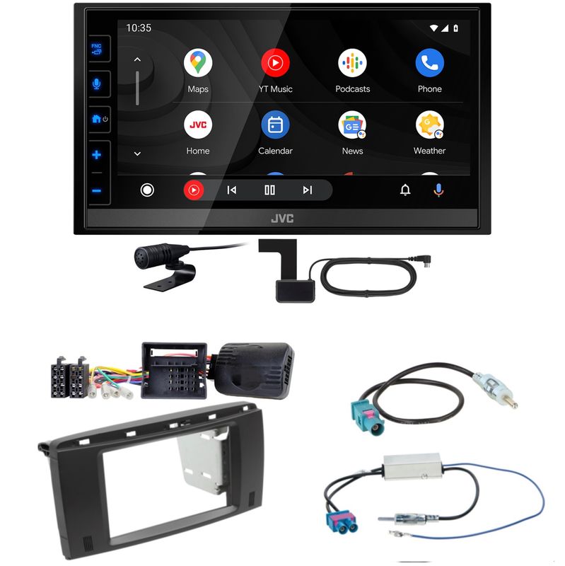 JVC KW-M785DBW Android Auto CarPlay DAB+ Einbauset für Mercedes R W251