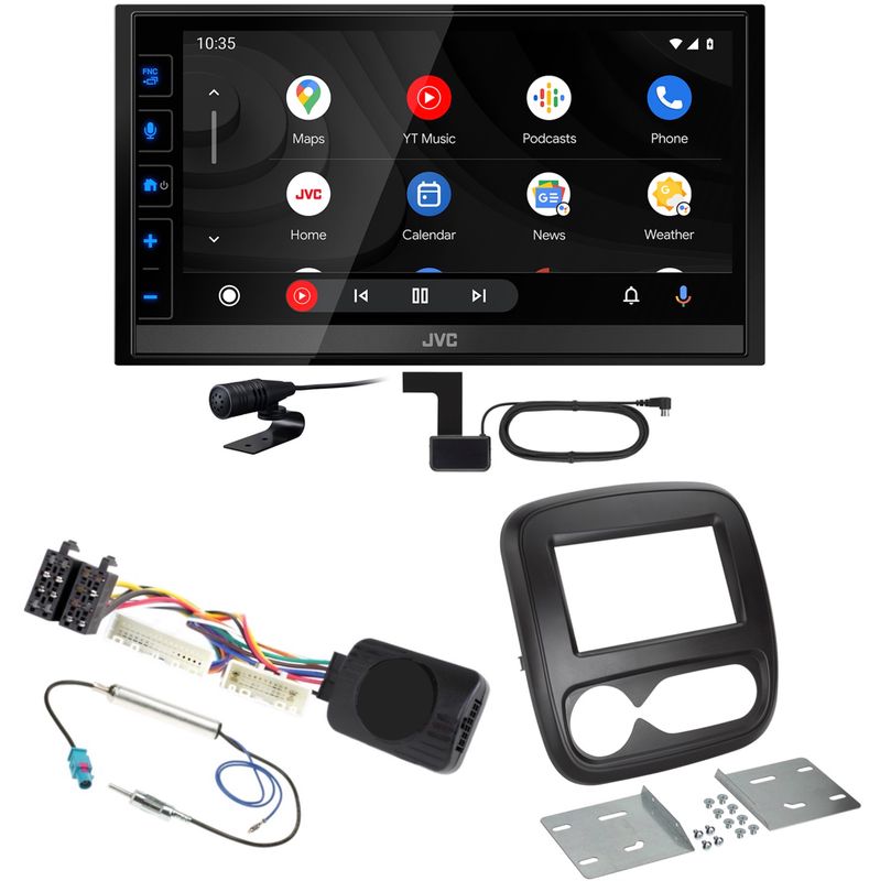 JVC KW-M785DBW Android Auto CarPlay DAB+ Einbauset für Renault Trafic 3
