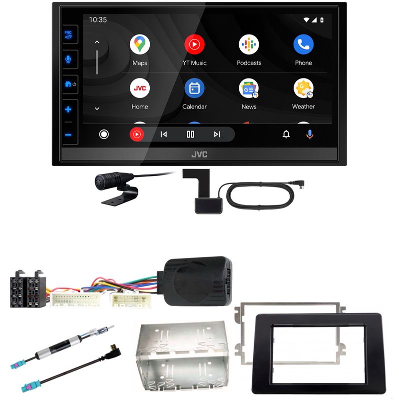 JVC KW-M785DBW Android Auto CarPlay DAB+ Einbauset für Opel Movano ab 2019