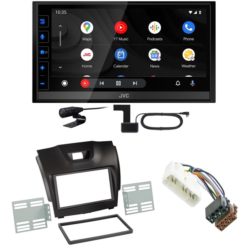 JVC KW-M785DBW Android Auto CarPlay Digitalradio Einbauset für Isuzu D-Max 2