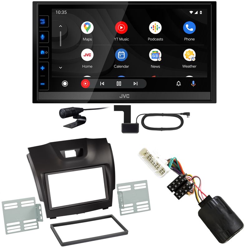 JVC KW-M785DBW Android Auto CarPlay Digitalradio Einbauset für Isuzu D-Max 2