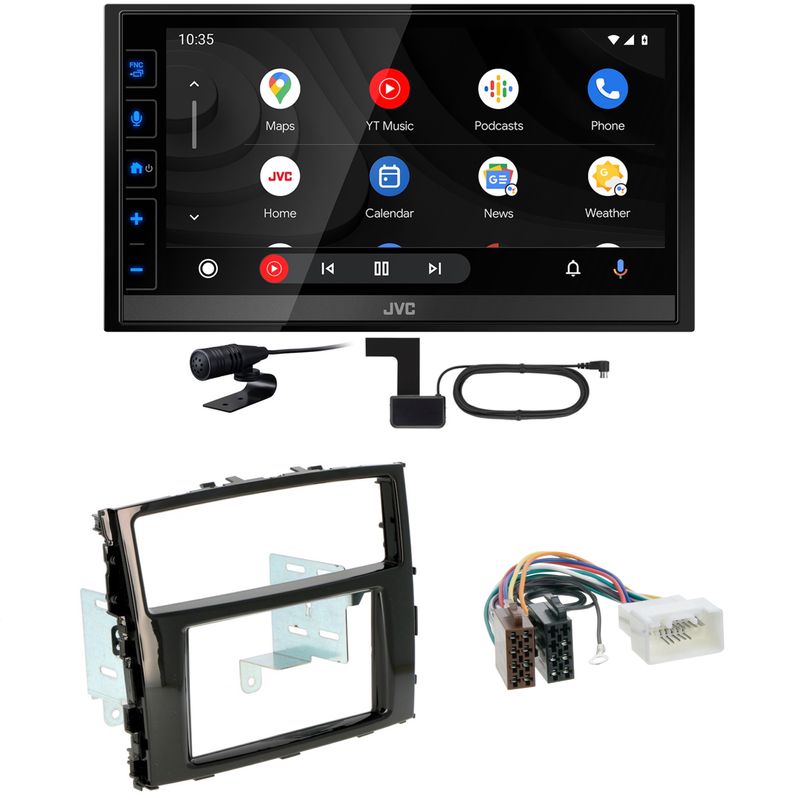 JVC KW-M785DBW Android Auto CarPlay Einbauset für Mitsubishi Pajero ab 2015