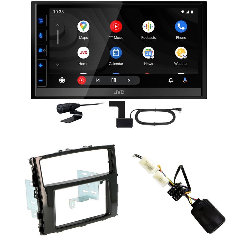 JVC KW-M785DBW Android Auto CarPlay Einbauset für Mitsubishi Pajero ab 2015