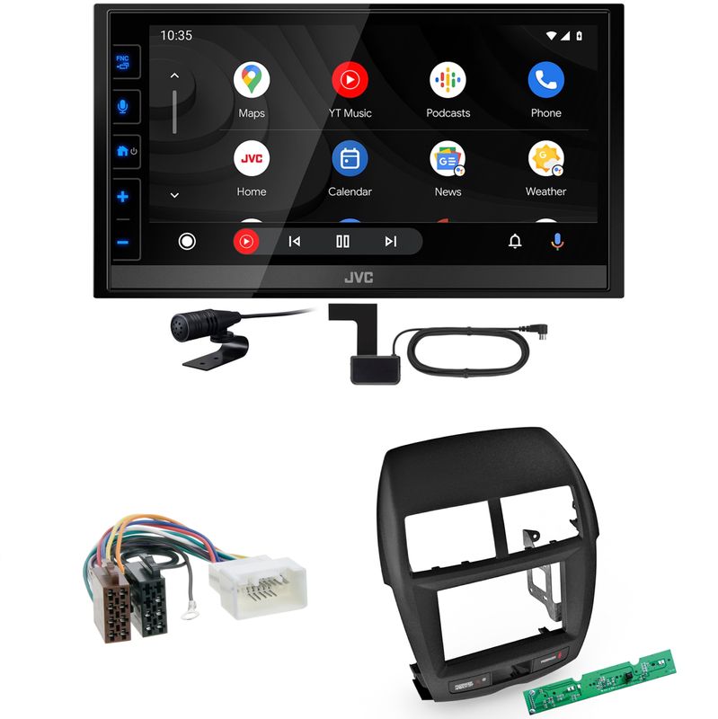 JVC KW-M785DBW Android Auto CarPlay DAB+ Einbauset für Mitsubishi ASX bis 2014