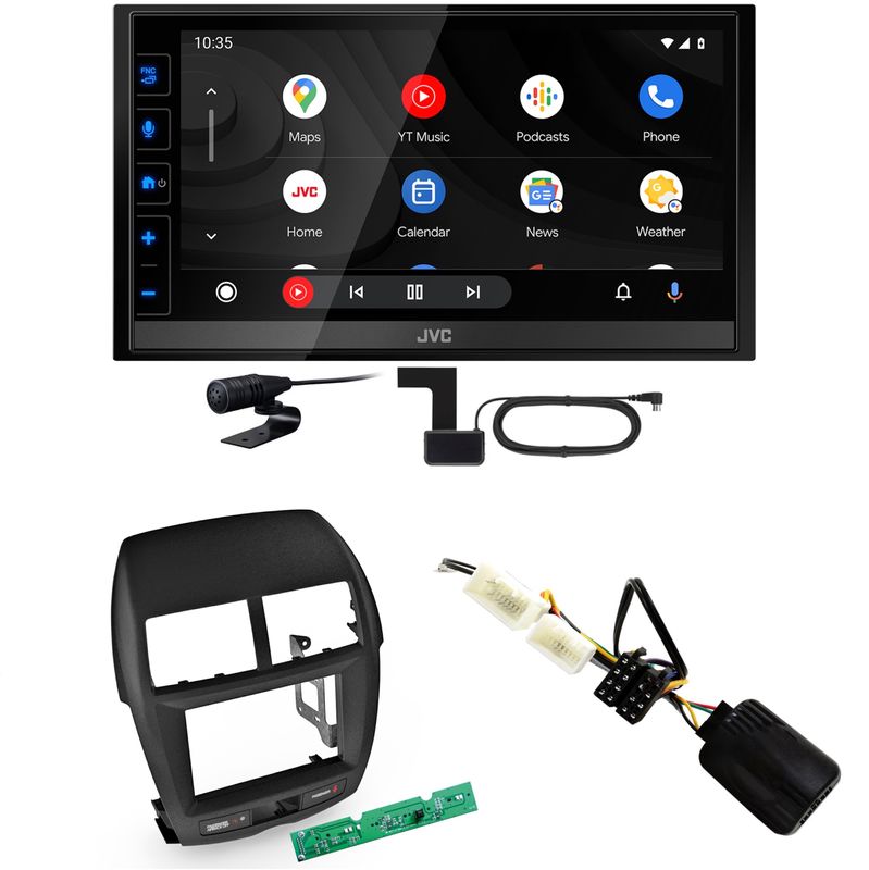JVC KW-M785DBW Android Auto CarPlay DAB+ Einbauset für Mitsubishi ASX bis 2014