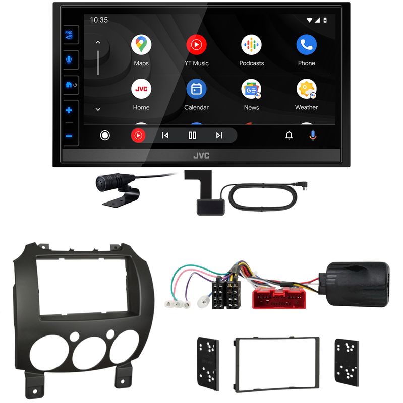 JVC KW-M785DBW Android Auto CarPlay DAB+ Einbauset für Mazda 2 2008-2014 JVC KW-M785DBW Android Auto CarPlay DAB+ Einbauset für Mazda 2 2008-2014