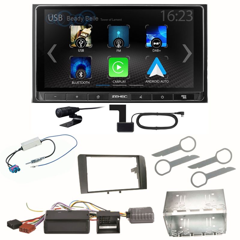 ZENEC Z-N538 Android Auto CarPlay Digitalradio Einbauset für Audi A3 8P 8PA