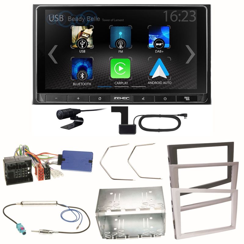 ZENEC Z-N538 Android Auto USB Einbauset für Opel Vectra C Meriva Vivaro Combo