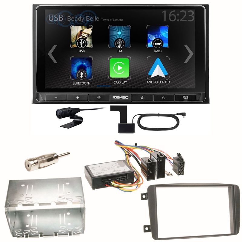 ZENEC Z-N538 Android Auto Einbauset für Mercedes C-Klasse W203 CLK W208 W209