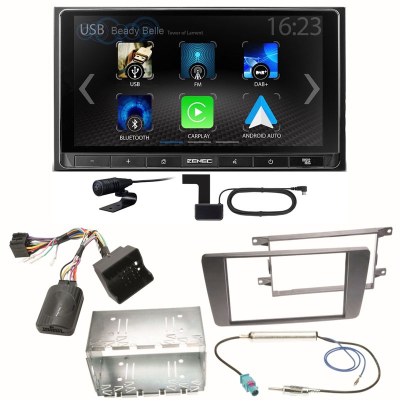 ZENEC Z-N538 Android Auto CarPlay DAB+ Einbauset für Skoda Octavia 2 Yeti 5L