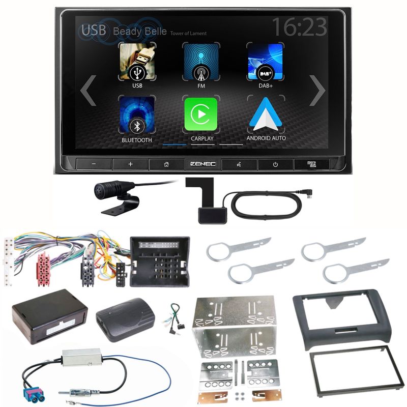 ZENEC Z-N538 Android Auto CarPlay Digitalradio DAB+ Einbauset für Audi TT 8J ZENEC Z-N538 Android Auto CarPlay Digitalradio DAB+ Einbauset für Audi TT 8J