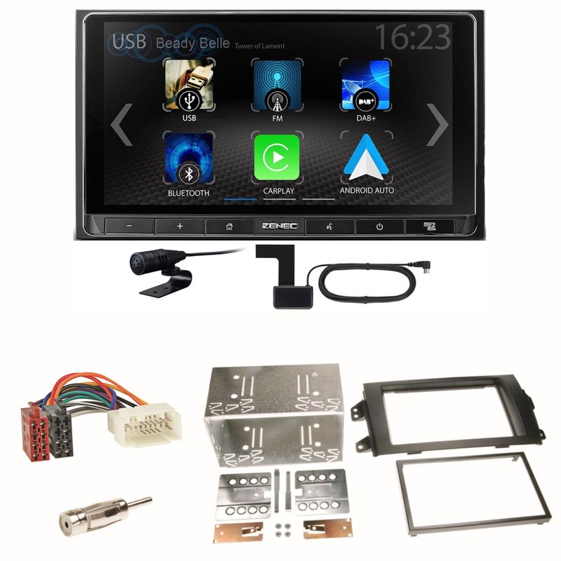 ZENEC Z-N538 Android Auto CarPlay DAB+ Einbauset für Suzuki SX 4 Fiat Sedici ZENEC Z-N538 Android Auto CarPlay DAB+ Einbauset für Suzuki SX 4 Fiat Sedici