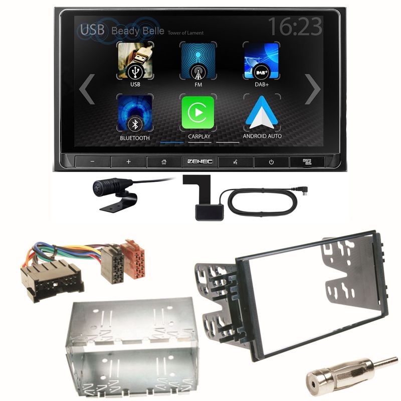 ZENEC Z-N538 Android Auto DAB+ Einbauset für Kia Sorento JC Rio DC Carnival