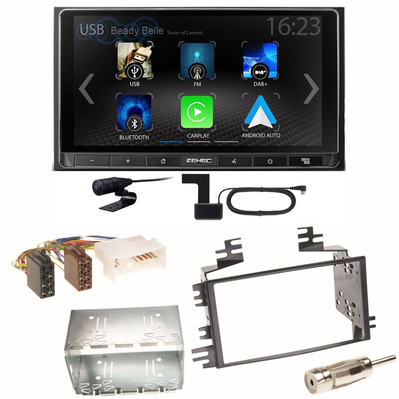 ZENEC Z-N538 Android Auto CarPlay DAB+ Einbauset für Kia Sportage JE Rio JB