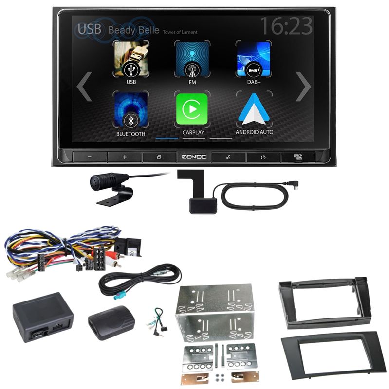 ZENEC Z-N538 Android Auto CarPlay DAB+ Einbauset für Mercedes W211 CLS W219 ZENEC Z-N538 Android Auto CarPlay DAB+ Einbauset für Mercedes W211 CLS W219