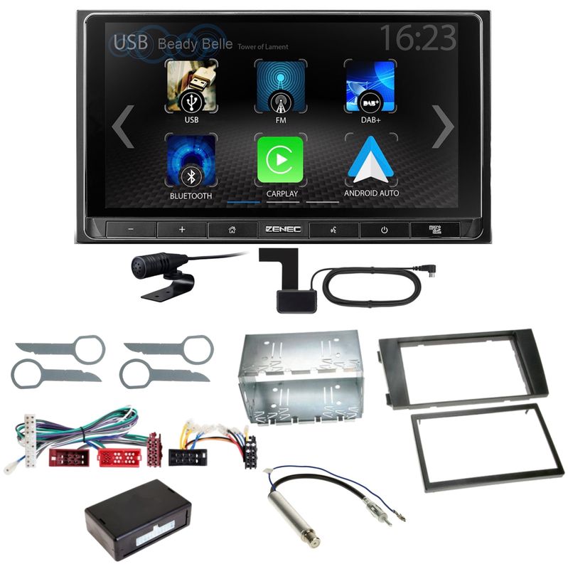 ZENEC Z-N538 Android Auto CarPlay Digitalradio DAB+ Einbauset für Audi A6 4B ZENEC Z-N538 Android Auto CarPlay Digitalradio DAB+ Einbauset für Audi A6 4B